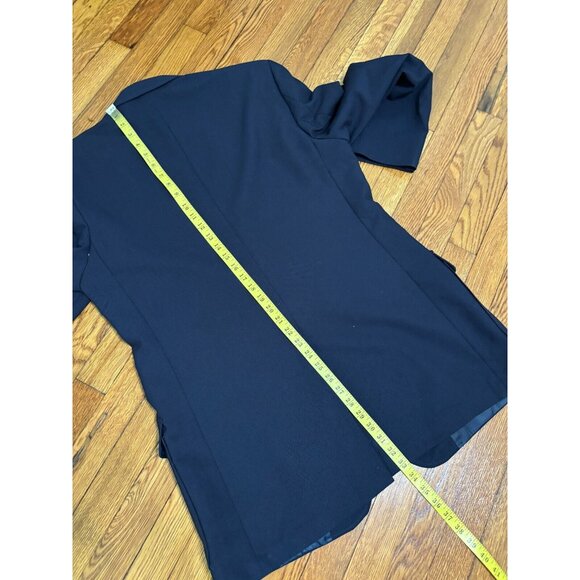 Vintage Haggar Imperial Blazer Jacket Mens 42L Navy Blue 100% Wool Sport Coat - Picture 7 of 9